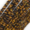 Natural Tiger Eye Rondelle Button Beads Gemstone 15