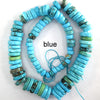 Graduated Turquoise Roundish Heishi Disc Beads Gemstone 16