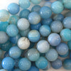Sky Blue Stripe Agate Round Beads Gemstone 15.5