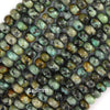 Natural Green African Turquoise Rondelle Button Beads 15