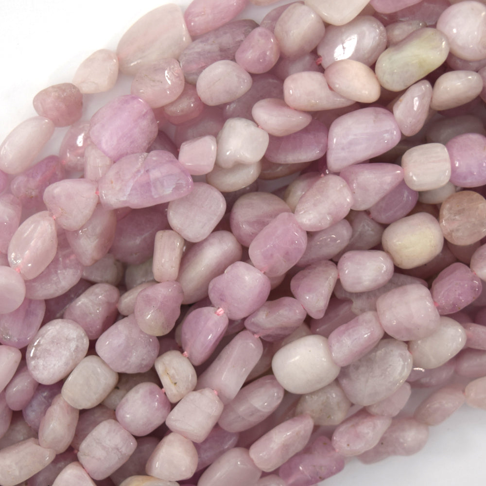 Natural Light Purple Kunzite Pebble Nugget Beads 15.5" Strand 6-8mm 8-10mm