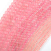 Natural Pink Rose Quartz Rondelle Button Beads 15
