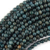Natural Blue Green Apatite Round Beads Gemstone 15.5