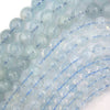AA Natural Blue Aquamarine Round Beads Gemstone 15
