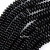 AA Black Onyx Rondelle Button Beads Gemstone 15