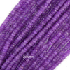 2x4mm faceted purple jade rondelle button beads 15