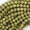 Natural African Matcha Green Jasper Round Beads 15