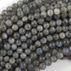 Natural Light Gray Labradorite Round Beads Gemstone 15