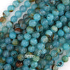 Blue Dragon Vein Agate Round Beads Gemstone 14.5