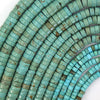 Greenish Blue Turquoise Heishi Disc Beads Gemstone 15