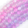 Genuine Blue Purple Selenite Round Beads Gemstone 15.5