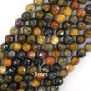 Natural Faceted Multicolor Agate Round Beads 15