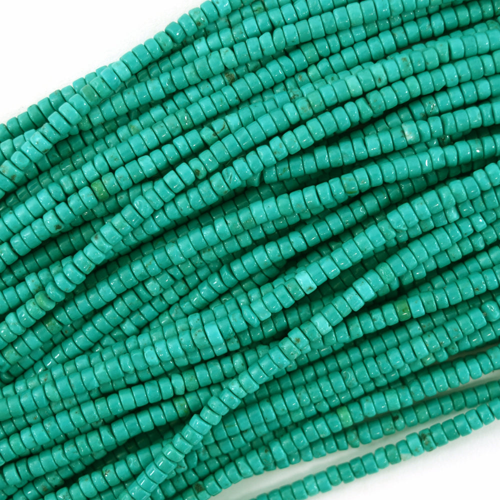 Green Turquoise Heishi Disc Beads Gemstone 15.5" Strand 3mm 4mm 6mm 8mm 10mm S1