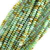 2x4mm natural micro faceted Australian green chrysoprase rondelle beads 15.5