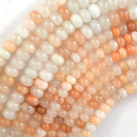 Natural Peach Aventurine Prism Double Point Cut Faceted Beads 15.5" 8mm 10mm