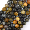 Natural Faceted Multicolor Agate Round Beads 15