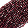 Natural Faceted Red Garnet Round Beads Gemstone 15.5