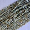 Natural Multicolor Amazonite Rondelle Button Beads 15