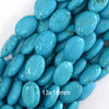 18mm blue turquoise flat oval beads 15.5