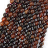 Natural Orange Hessonite Garnet Round Beads Gemstone 15