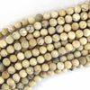 Natural Matte African Opal Round Beads Gemstone 15.5