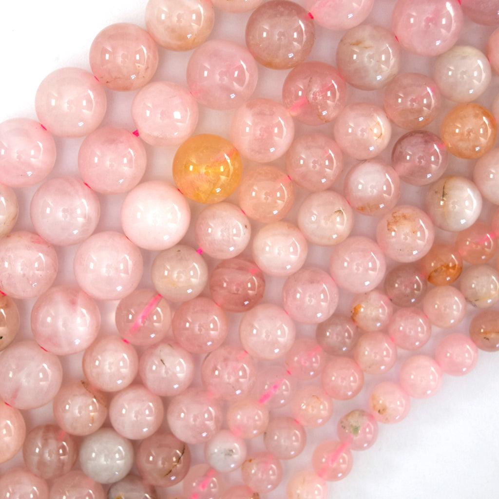 Natural Pink Tourmaline Round Beads Gemstone 15" Strand 6mm 8mm 10mm