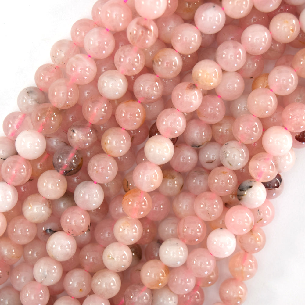 Natural Pink Tourmaline Round Beads Gemstone 15" Strand 6mm 8mm 10mm