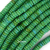 Medium Green Turquoise Heishi Disc Beads Gemstone 14.5