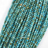 Blue Turquoise Round Beads 15.5