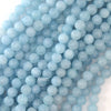 Light Blue Aquamarine Quartz Round Beads 15