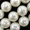 2mm Hole Off White Plastic Pearl Round Beads Gemstone 15