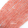Cherry Quartz Rondelle Button Beads Gemstone 15.5