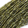 Faceted Green CZ Cubic Zirconia Round Beads Gemstone 14.5