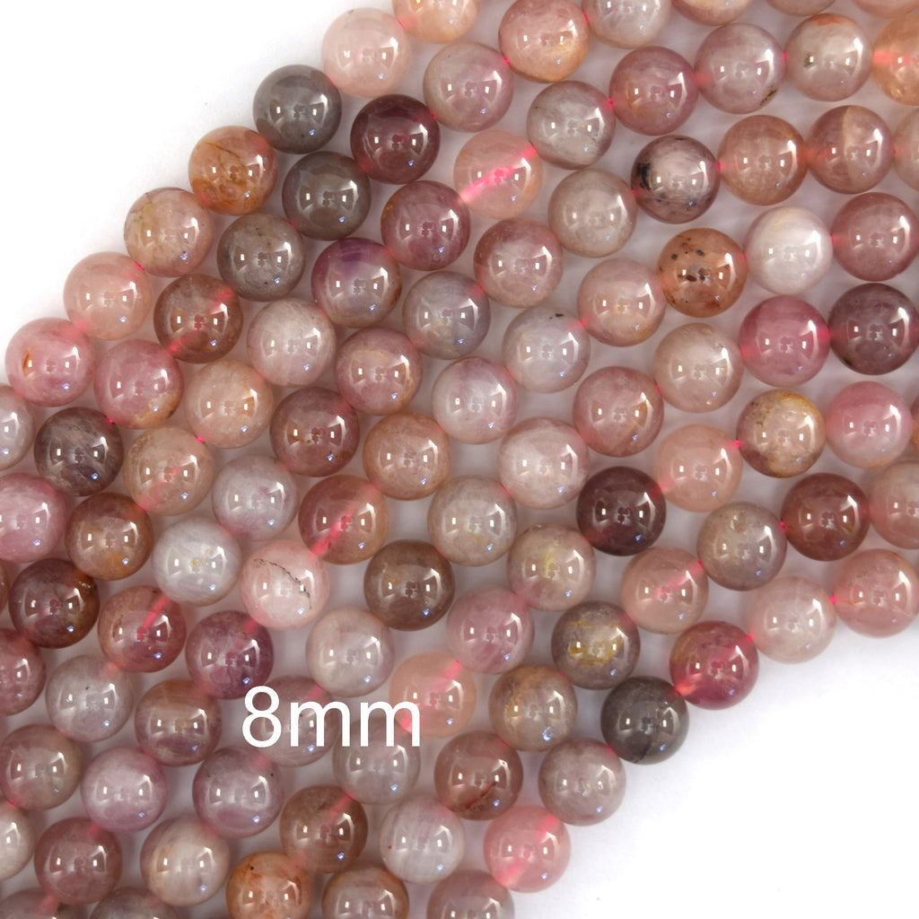 Natural Madagascar Lavender Rose Quartz Round Beads 15.5" Strand 6mm 8mm 10mm