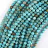 Blue Turquoise Round Beads 15.5