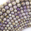 Mystic Titanium Faceted L Purple Amethyst Round Beads 15