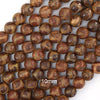 Matte Brown Tibetan DZI Agate Round Beads 14