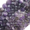 Natural Matte Purple Amethyst Round Beads 15