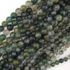 AA Natural Green Moss Agate Round Beads Gemstone 15