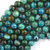 AA Natural Green Blue Azurite Round Beads Gemstone 15.5