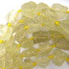 18-25mm natural lemon quartz freeform nugget beads 16