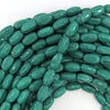 8x14mm synthetic green malachite barrel beads 15