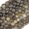 Natural Cloudy Grey Quartz Round Beads Gemstone 15