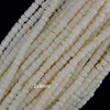 4mm natural white coral heishi disc beads 15.5