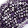AA Natural Purple Dog Tooth Chevron Amethyst Round Beads 15.5