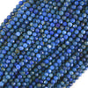 Natural Faceted Blue Lapis Lazuli Round Beads Gemstone 15