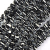Synthetic Black White Calsilica Round Beads Gemstone 15.5