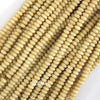 Natural Cream River Stone Rondelle Button Beads 15