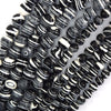 Synthetic Black White Calsilica Round Beads Gemstone 15.5