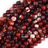 Red Fire Agate Round Beads Gemstone 15